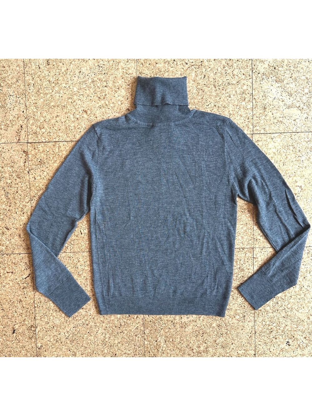 Zara Gray Lightweight Wool Blend Turtleneck Sweater Womens Small NWT Knit Office